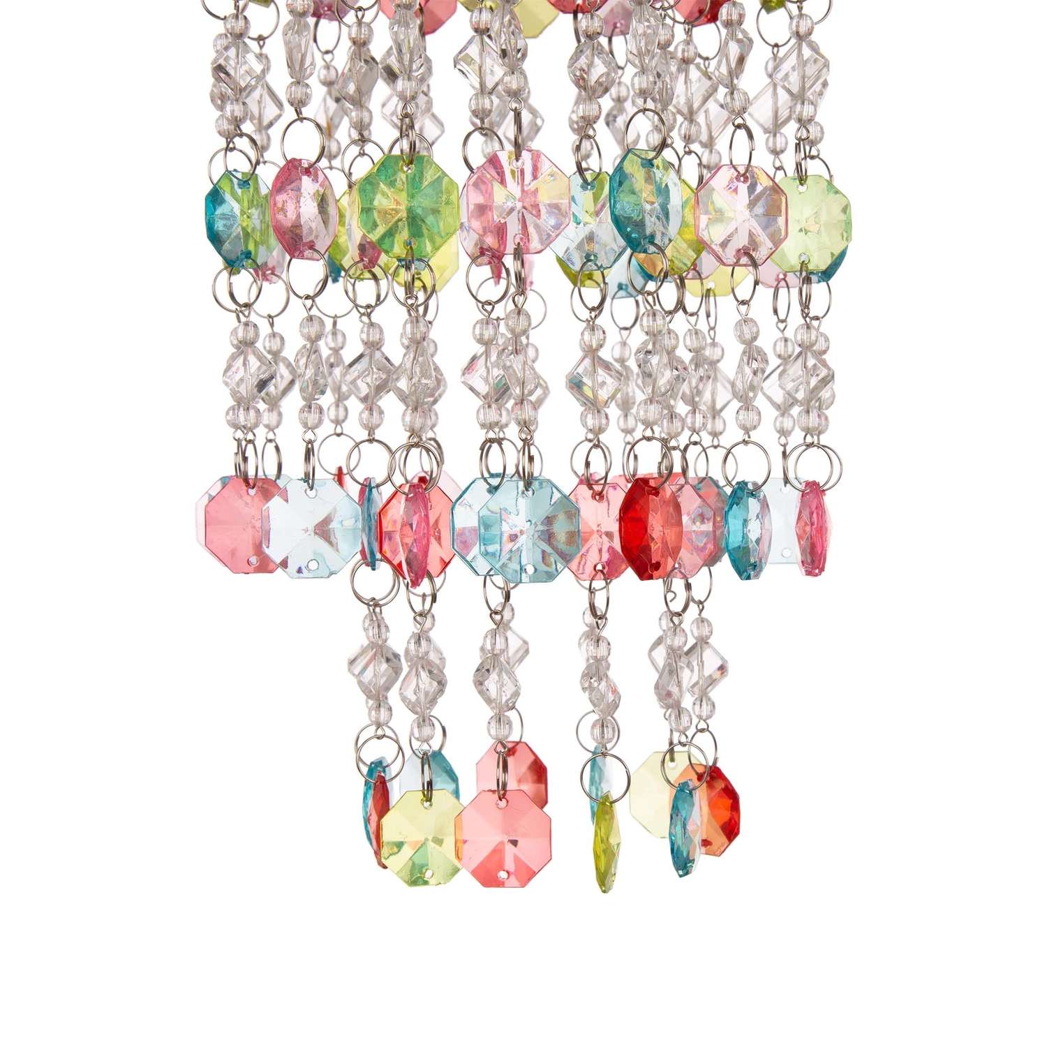  Glitzhome 18.75 In. H X 5.5 In. W X 5.5 In. L Multicolored Acrylic/Iron Solar Lighted Hanging Decor