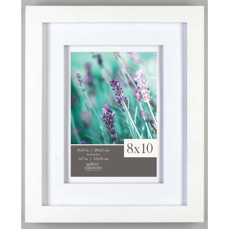  Gallery Solutions Matte White Wood Picture Frame 10.9 In. H X 8.9 In. W