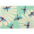 Jellybean 20 In. W X 30 In. L Multi-color Dragonflies On White Flowers Polyester Accent Rug