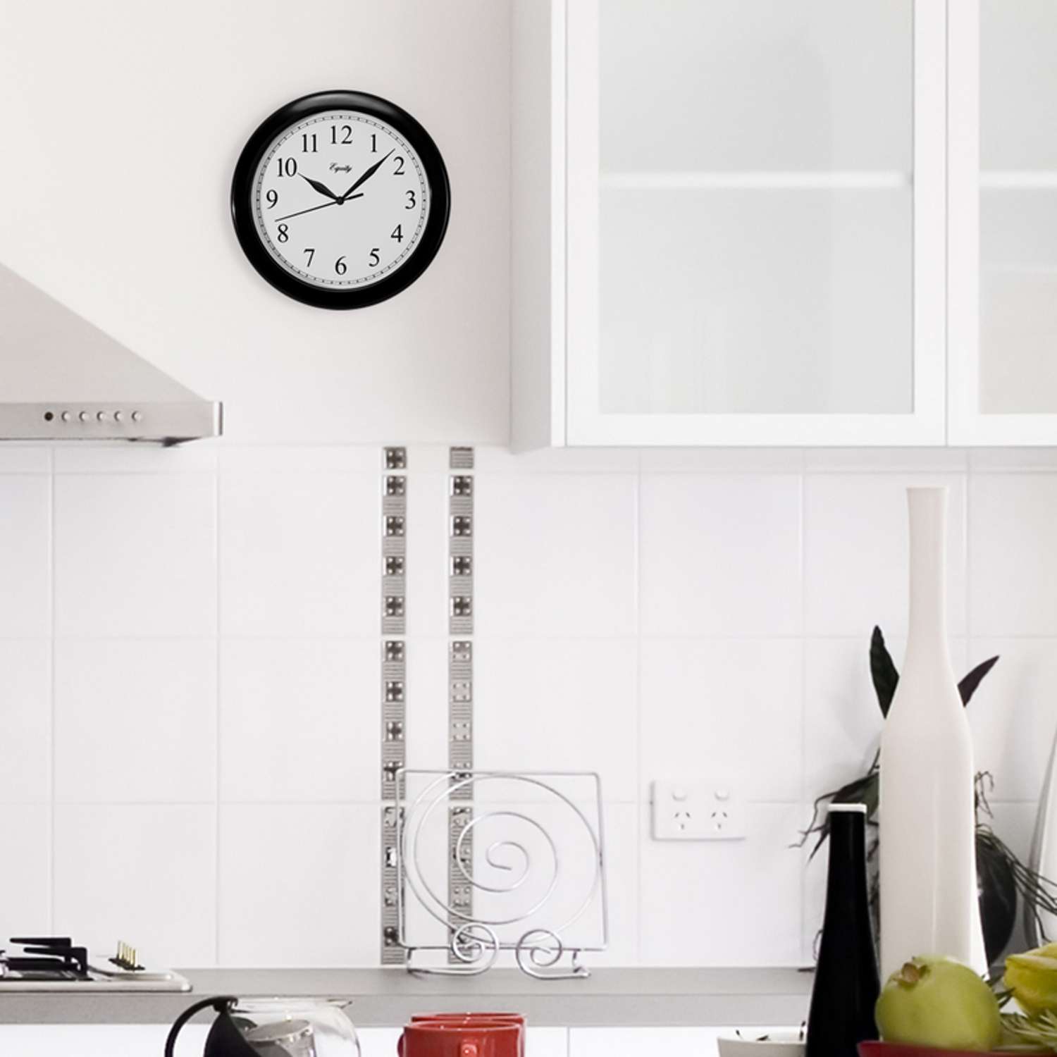  La Crosse Technology 10 In. L X 10 In. W Indoor Classic Analog Wall Clock Plastic Black