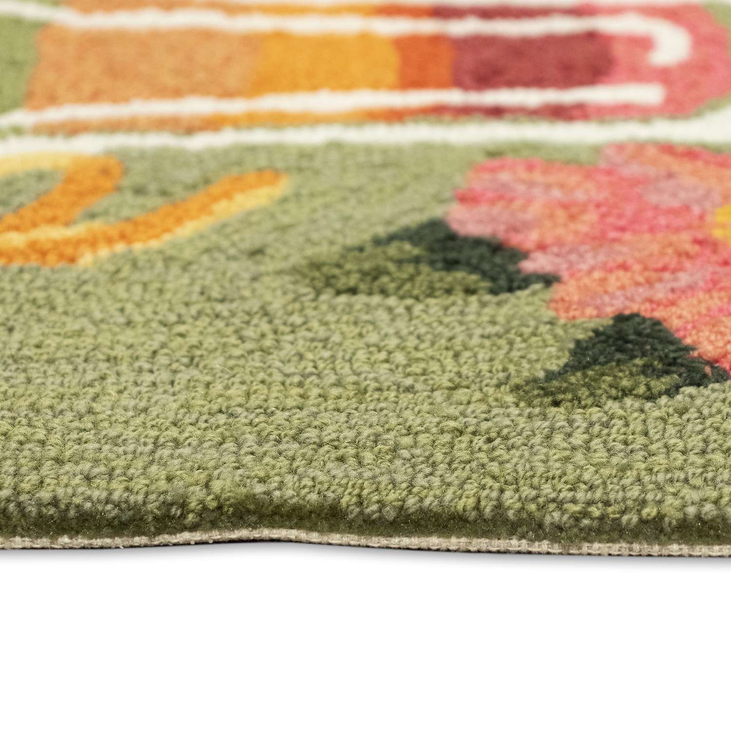  Liora Manne Frontporch 2 W X 3 L Green Happy Drinks Acrylic/Polyester Accent Rug