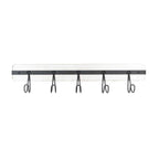  Spectrum 4 In. H X 1.93 In. W X 18 In. L White Wash/ Industrial Gray Steel/Wood Wall Mount Hook Rack